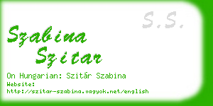 szabina szitar business card